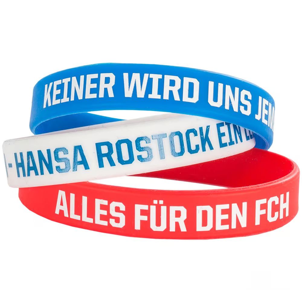 Hansa Rostock Silikonarmbänder 3er-Set
