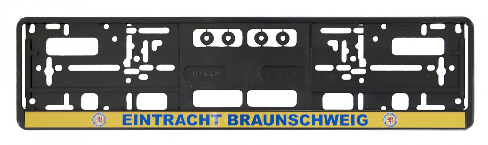 Eintracht Braunschweig Kennzeichenhalterung gelb